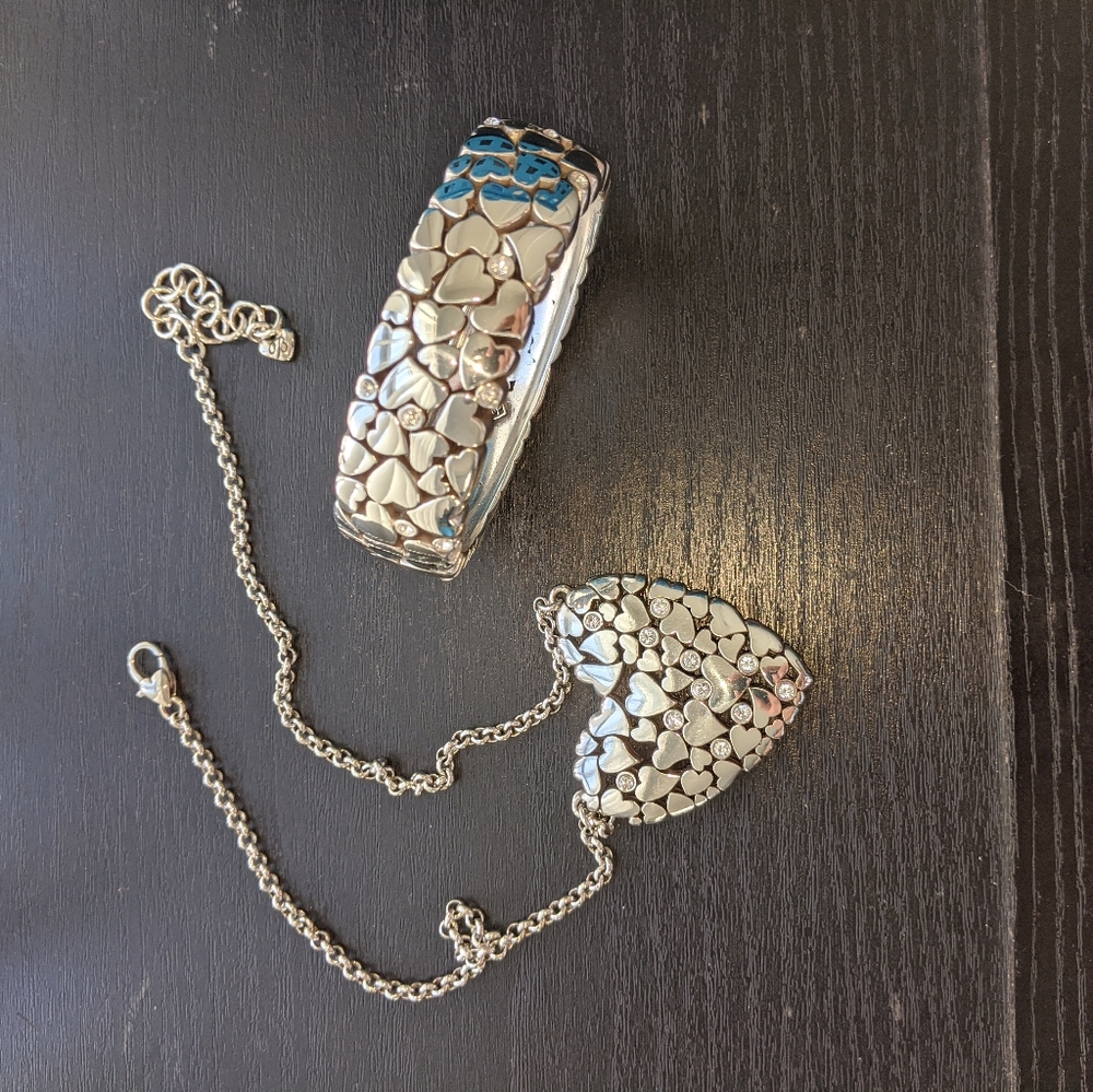 Brighton Hearts Necklace & Bracelet Retired Set